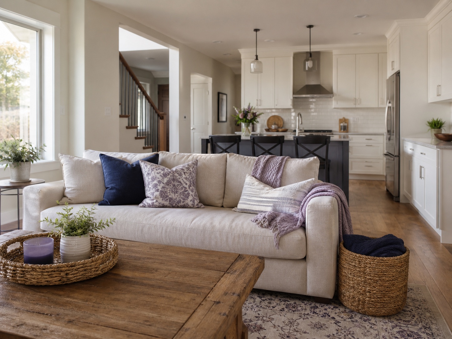 Warm living room illustrating recurring cleaning